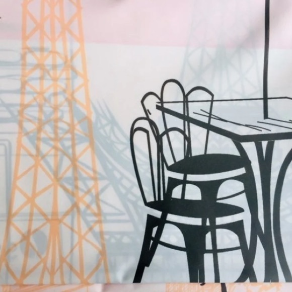 Paris Landmarks Peva Shower Curtain Eiffel Tower - Picture 4 of 7